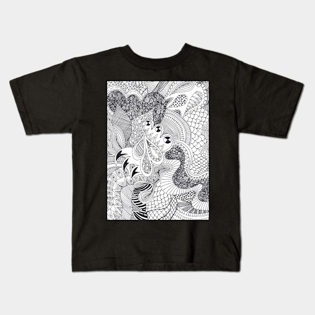 Complex Abstract Kids T-Shirt by halideO